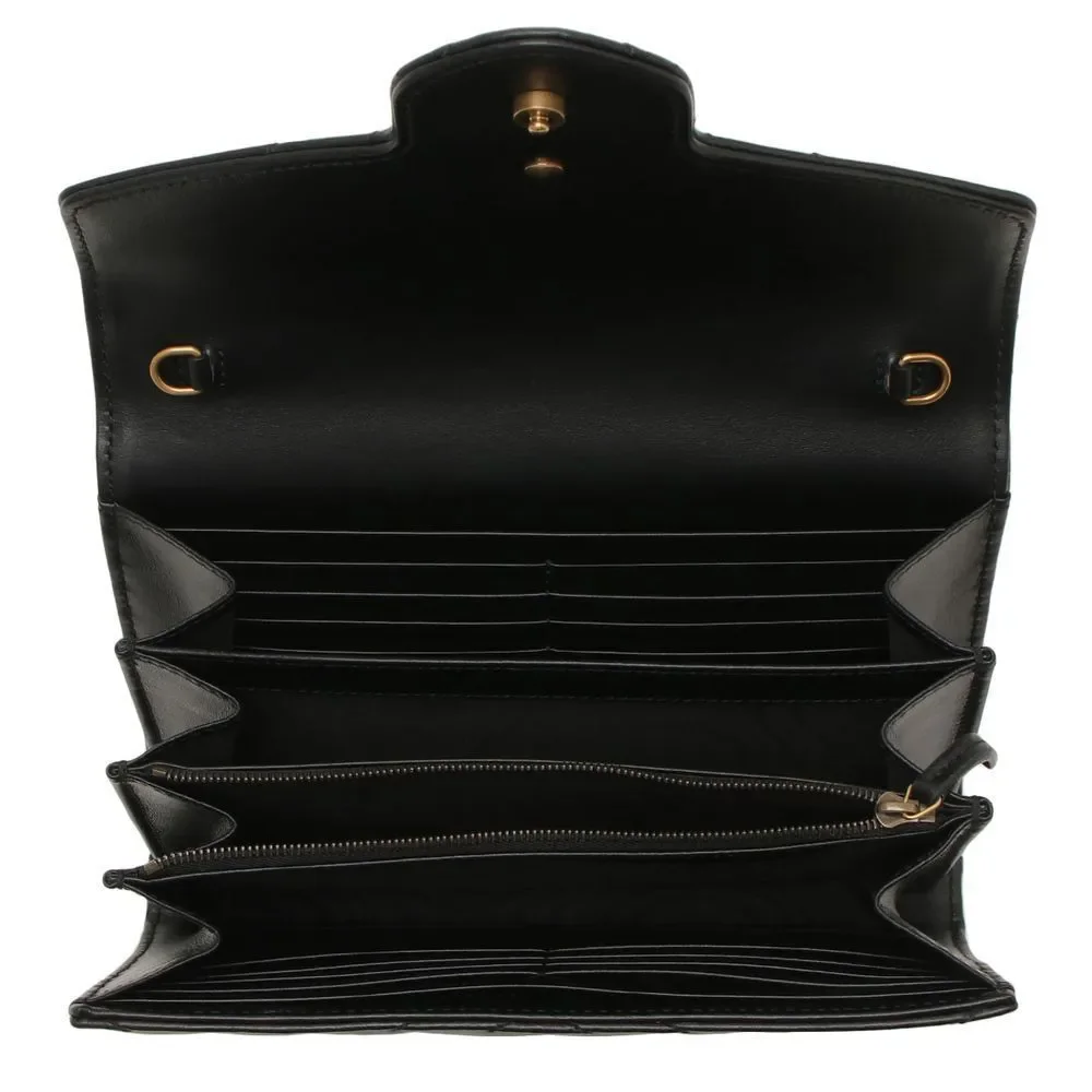 Gucci Shoulder Bag GG Marmont Black Quilted Chevron - Picture 5 of 7